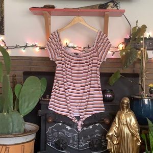 Rue 21 + rainbow striped shirt